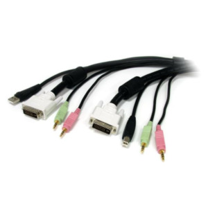 StarTech .com 10 ft 4-in-1 USB DVI KVM Cable with Audio and Microphone|}