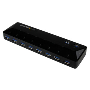 StarTech .com 10-Poorts USB 3.0 Hub met oplaad en sync poort - 5Gbps - 2 x 1.5A poorten