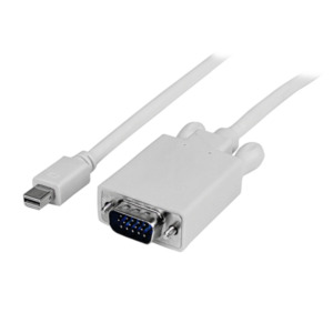 StarTech .com 1,8 m lange Mini DisplayPort-naar-VGA-adapterconverterkabel mDP-naar-VGA 1920x1200 wit