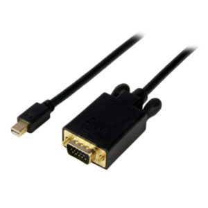 StarTech .com 1,8 m lange Mini DisplayPort-naar-VGA-adapterconverterkabel mDP naar VGA 1920x1200 zwart