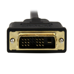 StarTech .com 1m Mini HDMI naar DVI Kabel, DVI-D naar HDMI Kabel (1920x1200p), 19 Pin HDMI Mini Male naar DVI-D Male, Digital Monitor Kabel Adapter M/M, Mini HDMI naar DVI Adapter