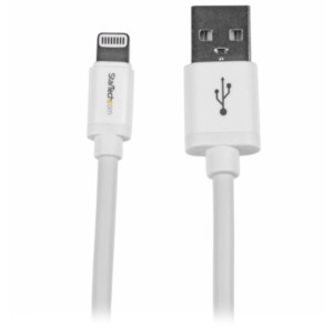 StarTech .com 2 m lange witte Apple 8-polige Lightning-connector-naar-USB-kabel voor iPhone / iPod / iPad