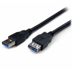 StarTech .com 2 m zwarte SuperSpeed USB 3.0 verlengkabel A naar A M/F