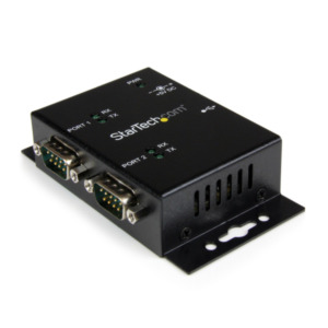 StarTech .com 2-poort Industriële USB naar Seriële Adapter Hub Wandmontage met DIN-Rail Clips