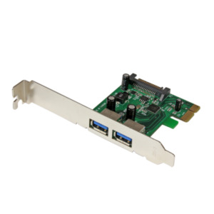 StarTech .com 2-poorts PCI Express (PCIe) SuperSpeed USB 3.0-kaartadapter met UASP SATA-voeding