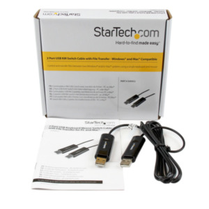 StarTech .com 2-poorts USB-toetsenbord/muis-schakelkabel met bestandsoverdracht voor pc en Mac