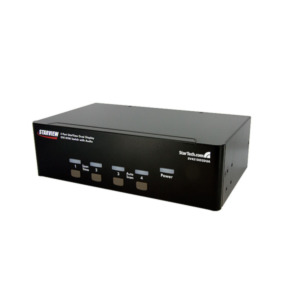 StarTech .com 4-poort Dual DVI USB KVM-switch met Audio en USB 2.0-hub