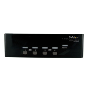 StarTech .com 4-poort DVI VGA USB KVM-switch met Audio en USB 2.0-hub