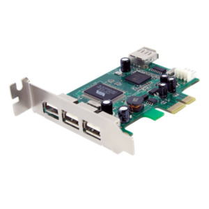 StarTech .com 4-poort PCI Express Low Profile High Speed USB-kaart