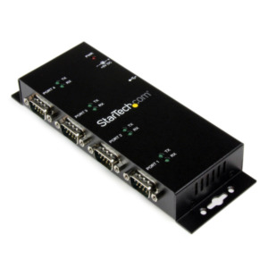 StarTech .com 4-poort USB naar DB9 RS232 Seriële Adapter Hub – Industrieel DIN-rail en Wandmontage