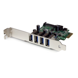 StarTech .com 4-poorts PCI Express PCIe SuperSpeed USB 3.0 controllerkaartadapter met UASP SATA-voeding