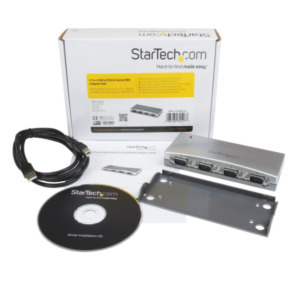 StarTech .com 4 poorts USB naar RS232 seriële DB9 adapter hub