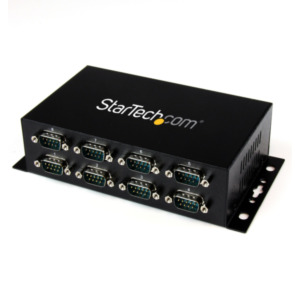 StarTech .com 8-poort USB naar DB9 RS232 Seriële Adapter Hub – Industriële DIN-rail en Wandmontage
