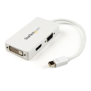 StarTech .com A/V-reisadapter: 3-in-1 Mini DisplayPort naar VGA DVI- of HDMI-converter wit