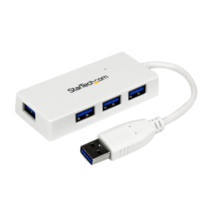 StarTech .com Draagbare 4-poorts SuperSpeed USB 3.0 hub - 5Gbps - wit