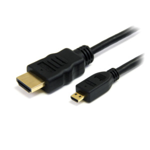 StarTech .com HDMIADMM6 HDMI kabel 1,8 m HDMI Type A (Standaard) HDMI Type D (Micro) Zwart