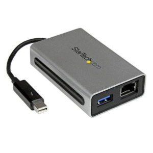StarTech .com Thunderbolt naar gigabit Ethernet plus USB 3.0 Thunderbolt-adapter