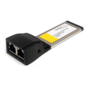 StarTech .com Twee-poort ExpressCard Gigabit Laptop Ethernet Netwerkkaart Adapter
