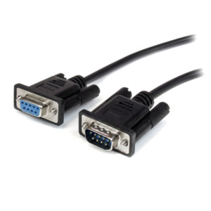 StarTech .com Zwarte straight-through DB9 RS232 seriële kabel M/F 3 m
