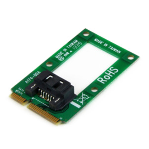StarTech StarTech.com mSATA-naar-SATA HDD / SSD-adapter ¿ Mini SATA-naar-SATA-converterkaart - Controller voor opslag - 1 Kanaal - mSATA - 6 GBps - SATA 6Gb/s
