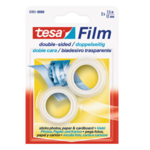 Tesa 57911 kantoortape 7,5 m Transparant 2 stuk(s)