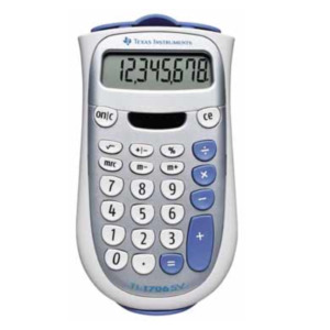 Texas Instruments TI-1706 SV Pocket Rekenmachine met display Zilver, Wit calculator