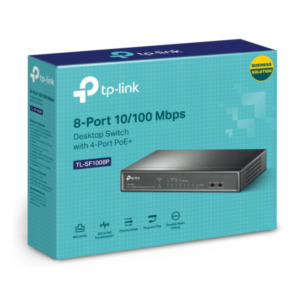 TP-Link TL-SF1008P Unmanaged Fast Ethernet (10/100) Power over Ethernet (PoE) Zwart