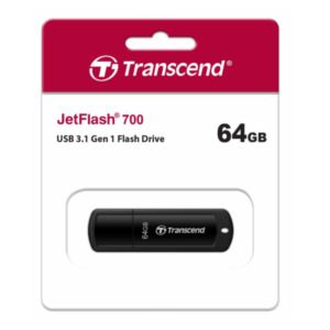 Transcend JetFlash elite 700 64GB USB 3.0 USB flash drive USB Type-A 3.2 Gen 1 (3.1 Gen 1) Zwart