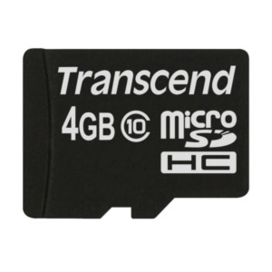 Transcend TS4GUSDC10 flashgeheugen 4 GB MicroSDHC NAND Klasse 10