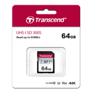 Transcend TS64GSDC300S flashgeheugen 64 GB SDXC NAND Klasse 10