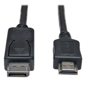 Tripplite Tripp Lite P582-025 video kabel adapter 7,62 m DisplayPort HDMI Zwart, Metallic