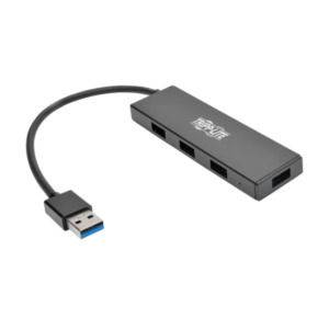 Tripplite Tripp Lite U360-004-SLIM interface hub USB 3.2 Gen 1 (3.1 Gen 1) Type-A 5000 Mbit/s Zwart