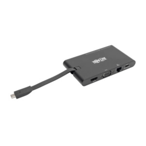 Tripplite Tripp Lite U442-DOCK3-B laptop dock & poortreplicator Bedraad USB 3.2 Gen 2 (3.1 Gen 2) Type-C Zwart