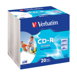 Verbatim blank CD 700MB VERBATIM 52x AZO/DLP/FPS SC 20