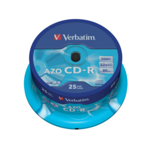 Verbatim CD-R AZO Crystal 700 MB 25 stuk(s)