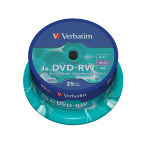 Verbatim DVD-RW Matt Silver 4,7 GB 25 stuk(s)