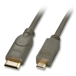 Wader Lindy 0.5m HDMI HDMI kabel 0,5 m HDMI Type C (Mini) HDMI Type D (Micro) Zwart