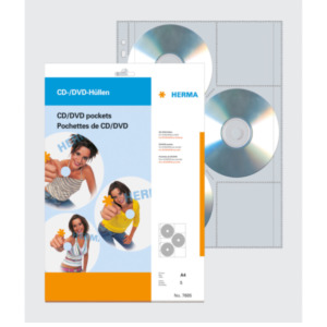 Weber HERMA 7685 CD-doosje Opbergmap/sleeve 6 schijven Transparant