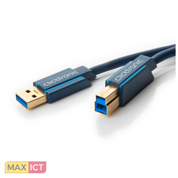 Symfonie Verouderd melk Clicktronic Goobay USB 3.0 A/B USB-kabel 3 m USB kopen? | Max ICT B.V.