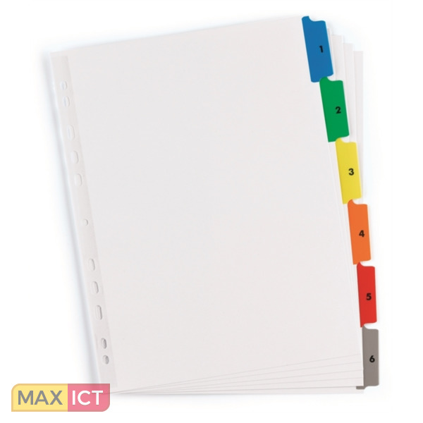 Onderling verbinden Eindeloos ontwerper Elba Witte kartonnen tabbladen met gekleurde tabs kopen? | Max ICT B.V.