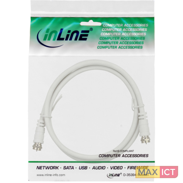 flauw Springen plotseling InLine 69350 coax-kabel SAT 0,5 m F-type Wit kopen? | Max ICT B.V.