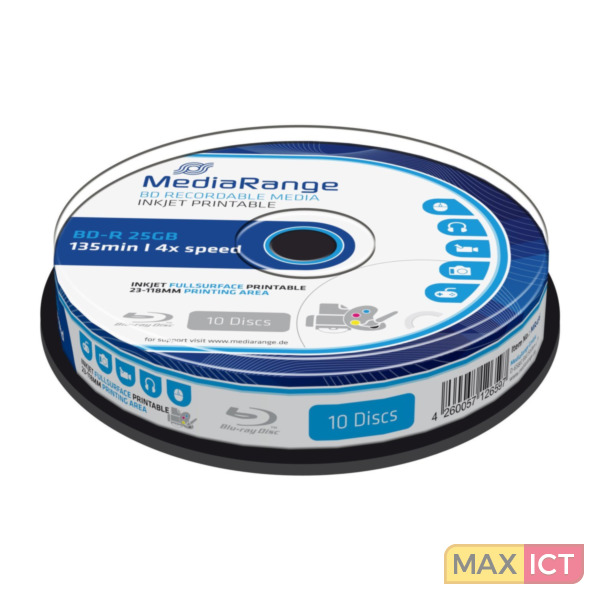 MediaRange MR496 25GB BD-R 10 stuksuk(s) | Max ICT B.V.
