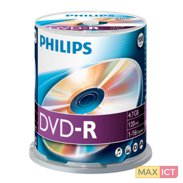 licht neutrale wijsvinger Philips Dm4s6b00f 100x dvd-r 4.7gb kopen? | Max ICT B.V.